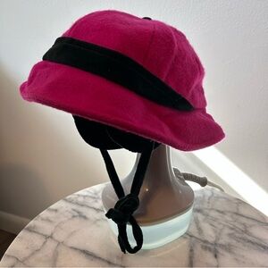 Vintage Kids Hat Pink and Black